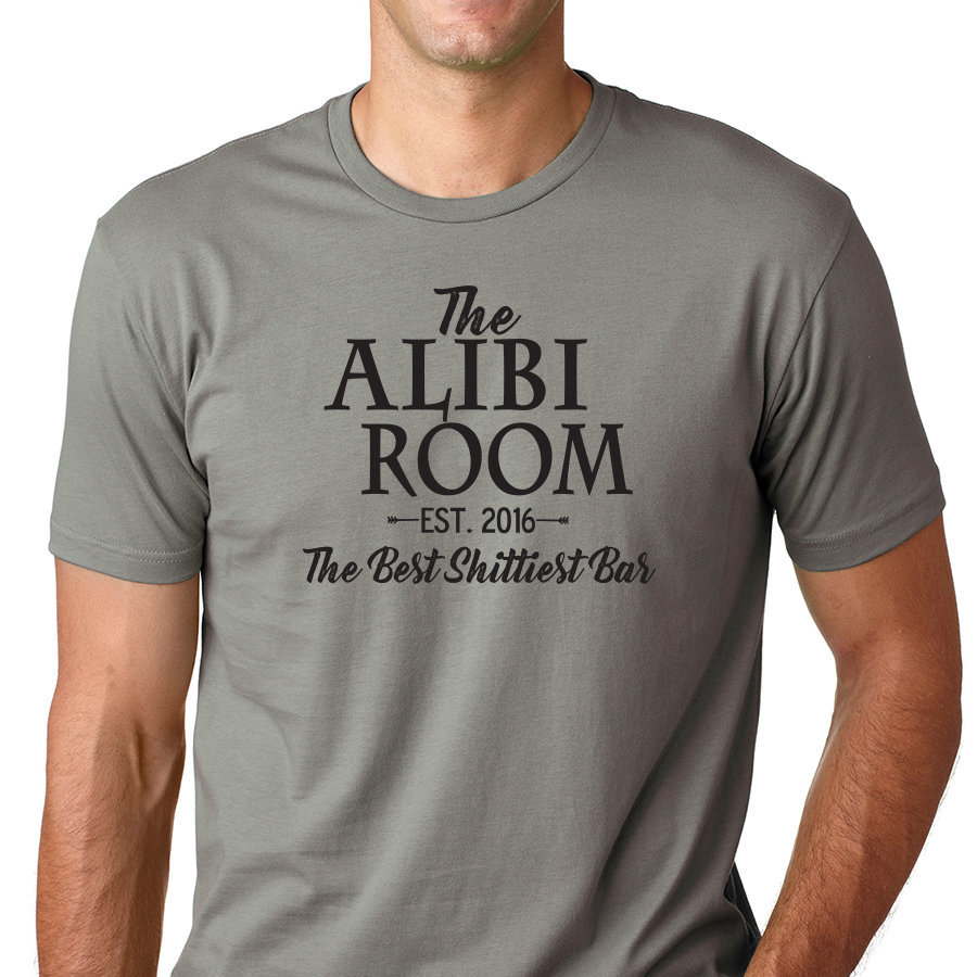 Alibi перевод. Алиби бесстыжие. The Alibi Room. Комната майки. Футболки Rule Taproom.