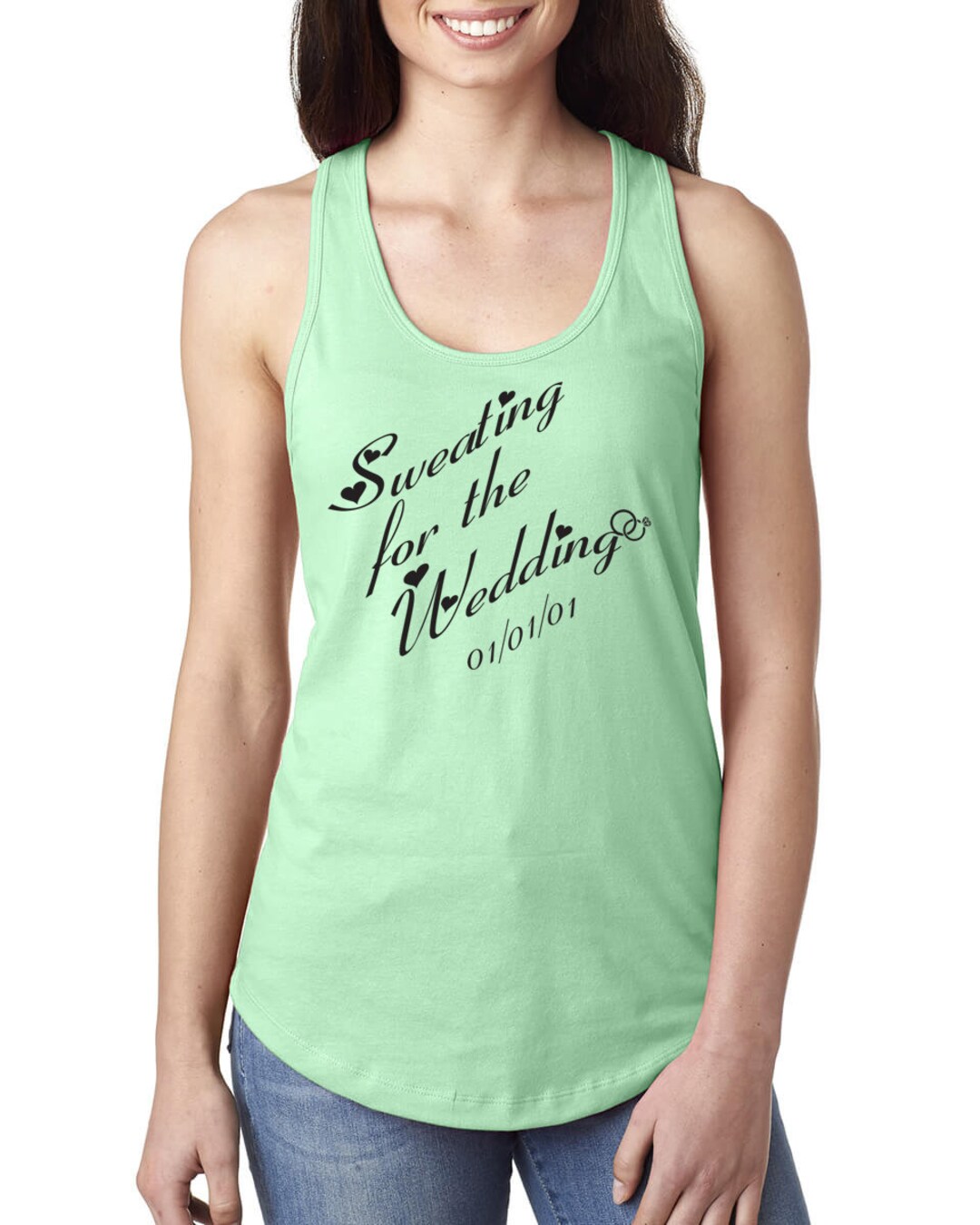 Sweating for the Wedding Tank Top Personalize Custom Exercise - Etsy