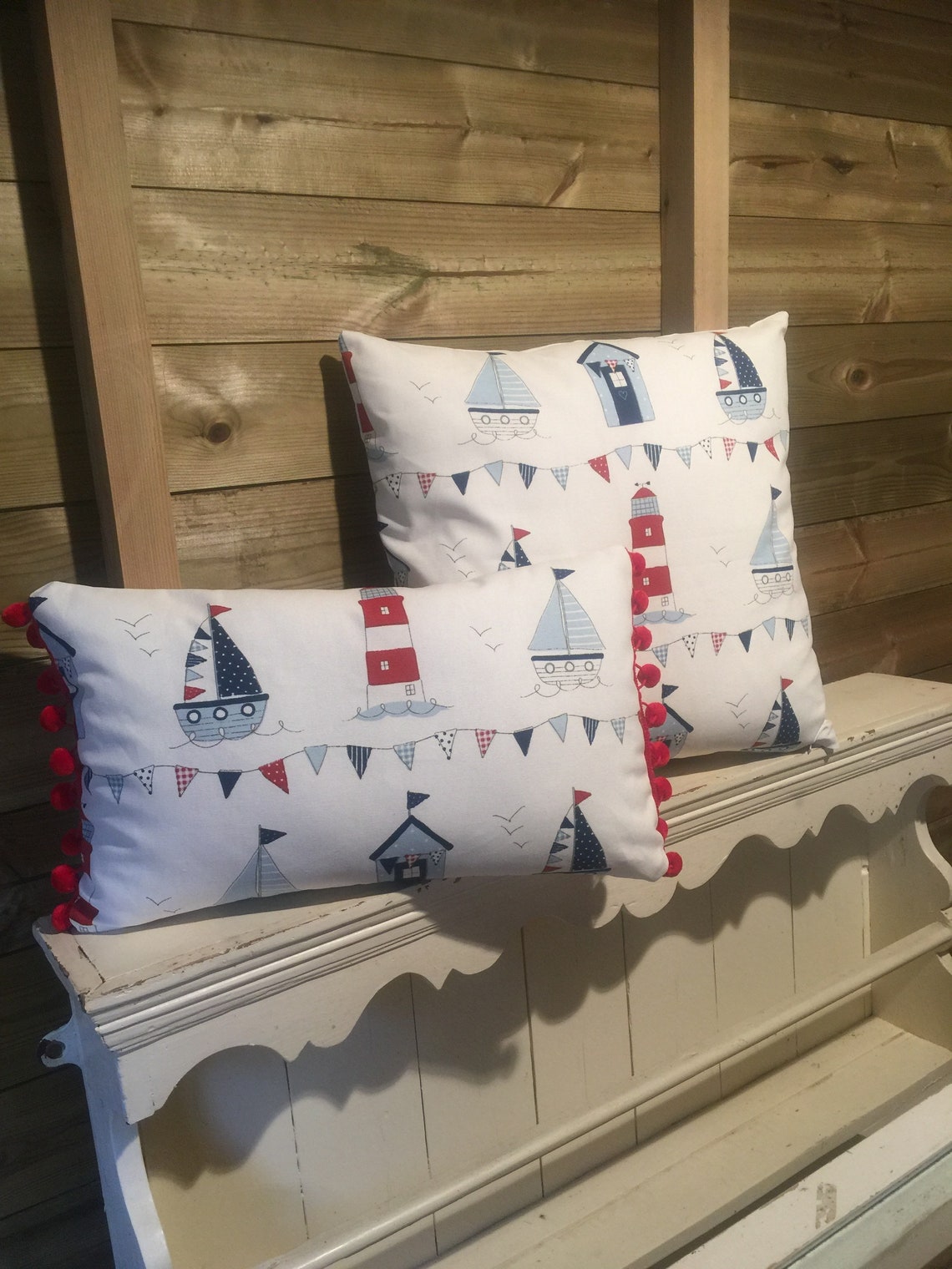 Set of Two. Nautical Themed Cushion Covers | Etsy