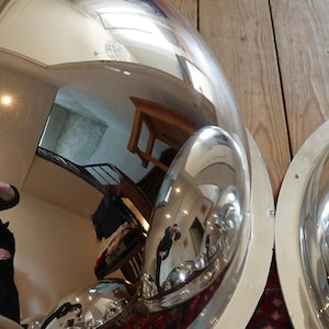 Miroir Convexe 360 Fish-Eye 60cm diameter - Industrial Vintage Mirror Wall Decor Loft Style Rétro image 7