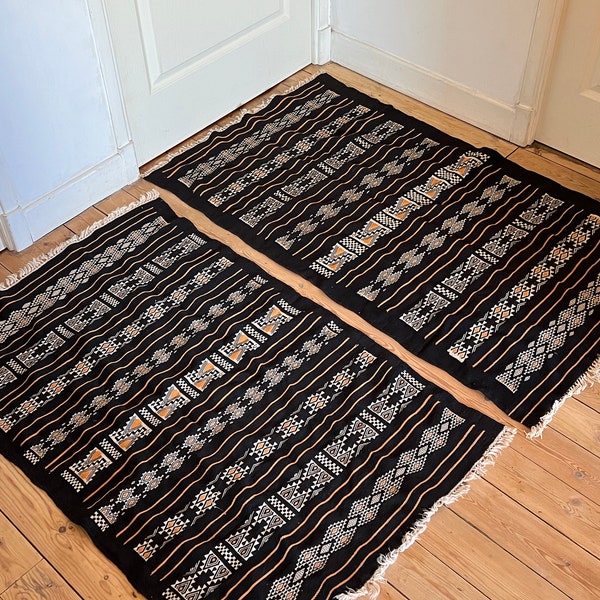 Lot de 2 tapis Kilim en laine vintage - Set of 2 vintage wool Kilim rugs