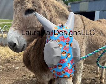 Horse fly mask, Donkey Fly Mask, Fly Mask For Horses, Aztec fly mask, Stretchy Fly Mask For Horses, Equestrian tack, horse gift