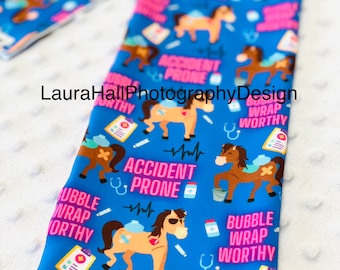 Accident Prone TAIL BAG, Bubble wrap worthy Tail Bag, Equine tail bag, mane bag, tail bag for horses, horse gift, walking vet bill tail bag