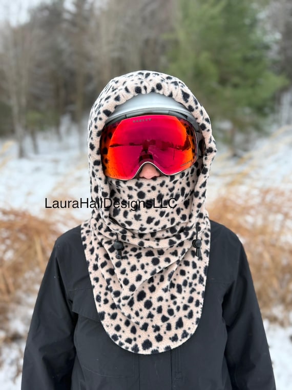 Ski hood, riding hood, snowboard hood, fleece hood, helmet hood, snood, neckie, neck warmer, ski buff, gaiter, gift, handmade, ski balaclava