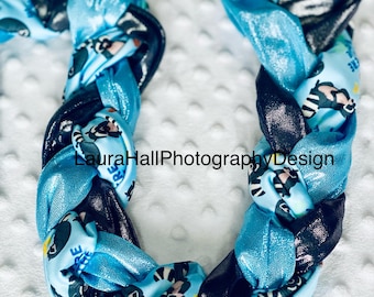 Braid in TAIL BAG, 3-tube braid in tail wrap for horses, tail bag for horses, wrap for equine tail protection, blue tack, horse tail wrap