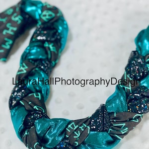 Tresse dans un sac pour queue de cheval, tresse à 3 tubes dans un enveloppement pour la queue pour chevaux, sac pour queue pour chevaux, emballage pour protection de la queue des équidés, harnachement bleu sarcelle, enveloppement pour queue de cheval