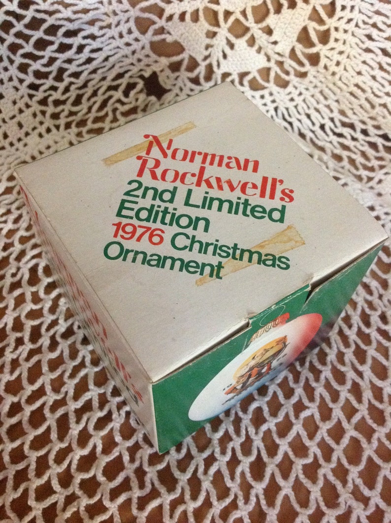 Vintage 1976 Norman Rockwell Ornament Box Box Only