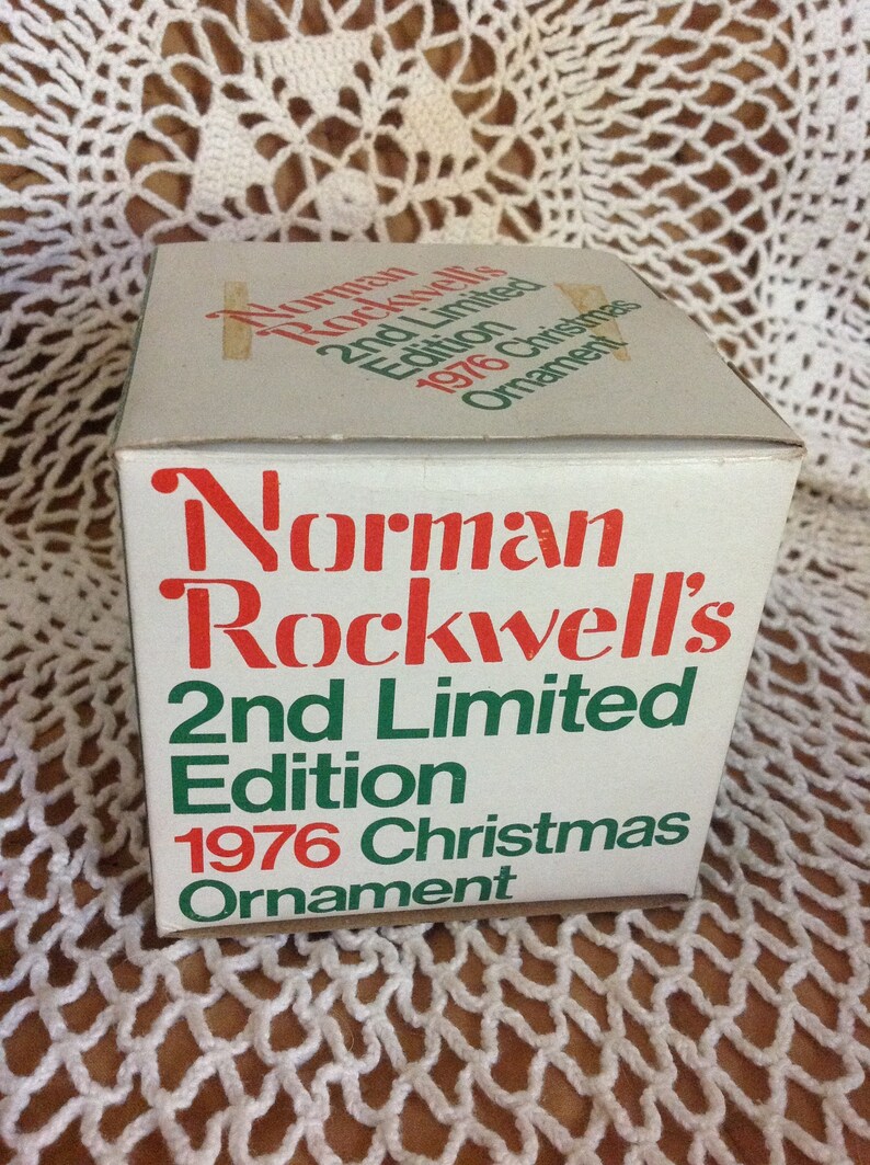 Vintage 1976 Norman Rockwell Ornament Box Box Only