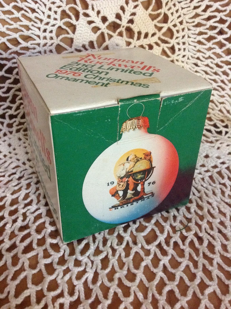 Vintage 1976 Norman Rockwell Ornament Box Box Only