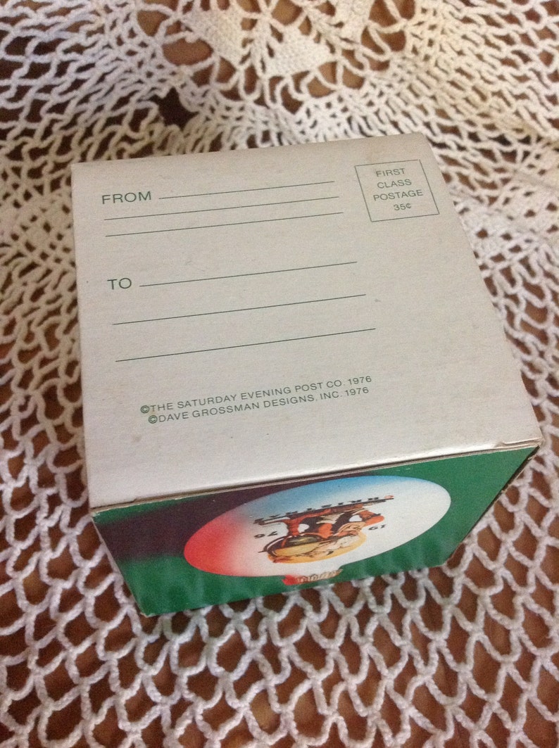 Vintage 1976 Norman Rockwell Ornament Box Box Only