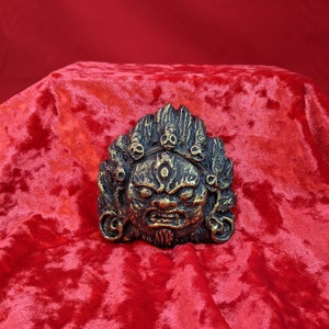 Black and Gold 3.5"  Mahakala wall hanging relief