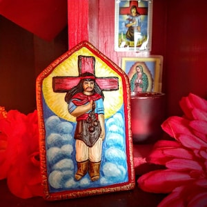 Gauchito Antonio Gil Folk Saint plaster relief wall hanging