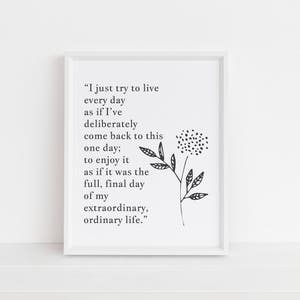 Extraordinary, Ordinary Life Print | Love Art | Printable Art | Quote | Gallery Wall Art | Wall Art | Instant Download | About Time
