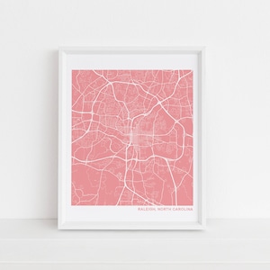 Raleigh, North Carolina Map | Raleigh City Map | Raleigh Art | City Map Art | Printable Art | Gallery Wall Art | Wall Art | Instant Download
