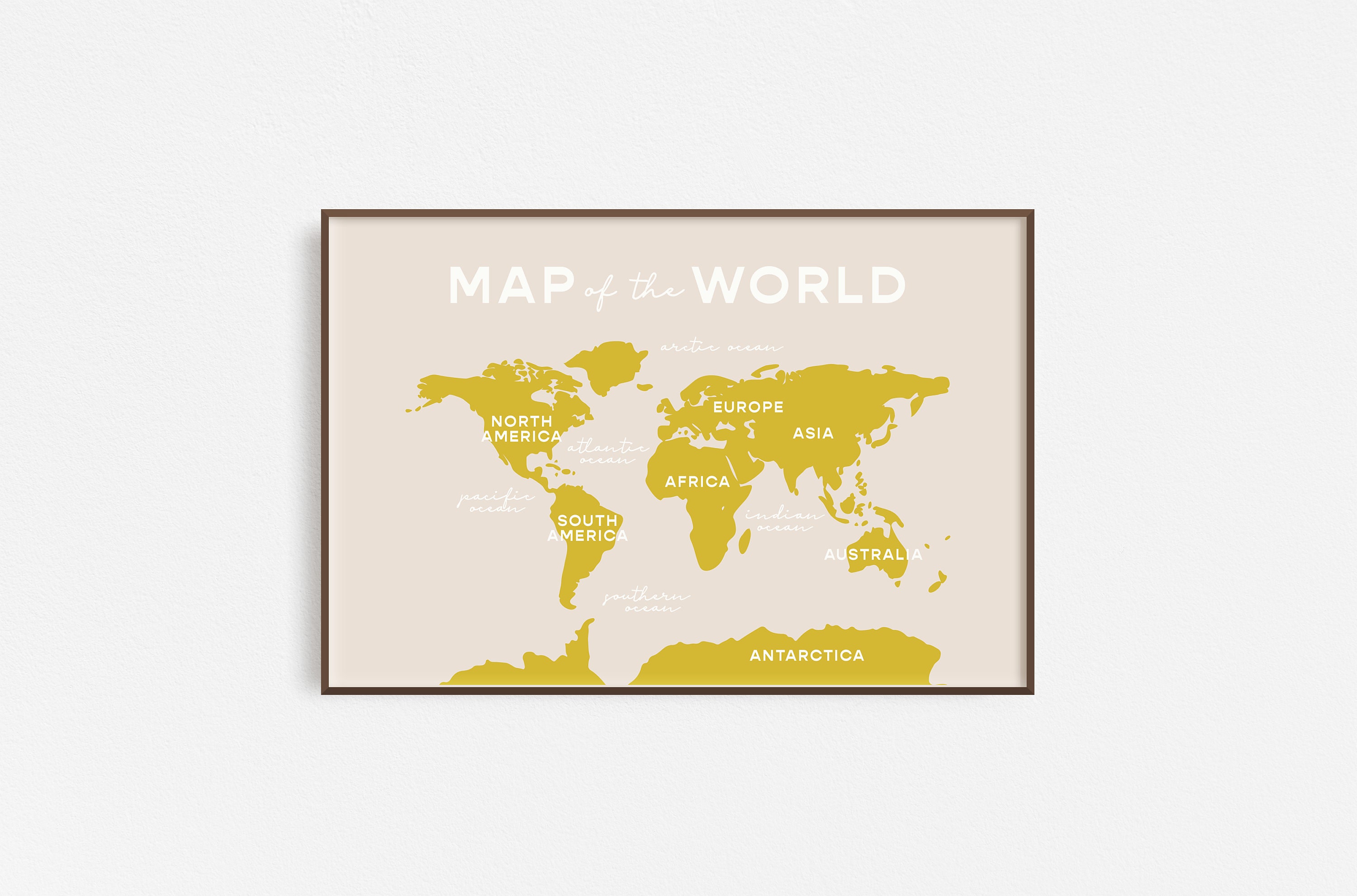 Map of the World Poster Geography Art Map Print Globe Printable Art ...
