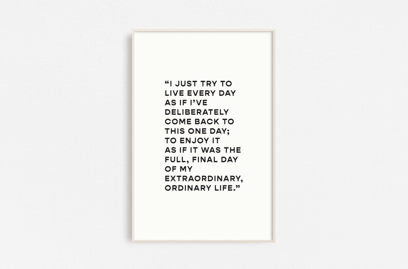Love Art Printable Art Live Smart Instant Download Quotes Gallery Wall Art Extraordinary Ordinary Life Poster