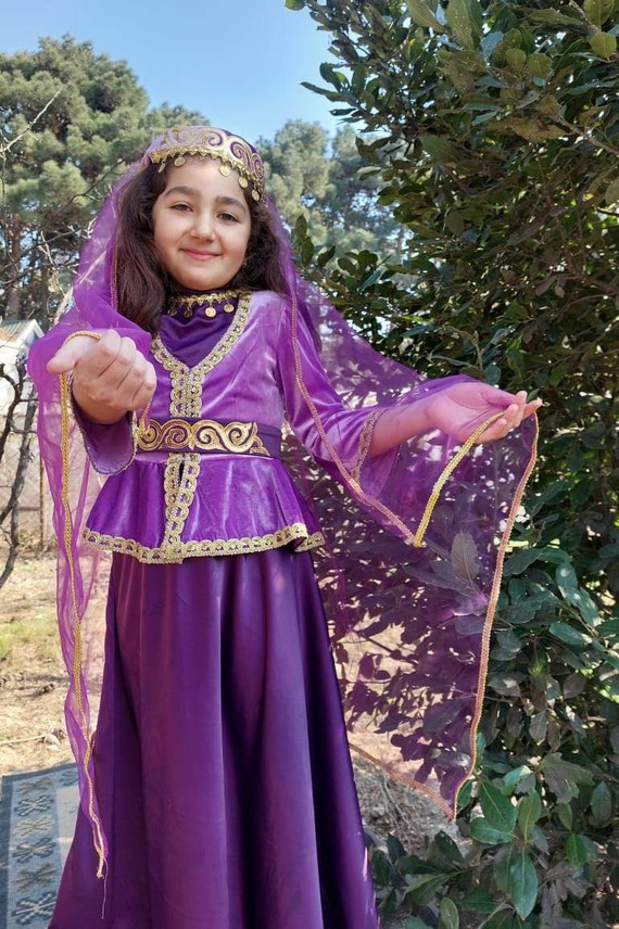 Oriental Costume for Girls Turkish Costume for Girls.national Azerbayijan  Costume -  Israel