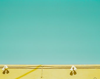 Dixie Highway 015 | film photography, architecture, saturated color, minimalism, abstract, retro, blue, yellow, fine art, wall art