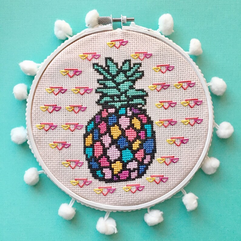 Pineapple Cross Stitch Pattern Pineapple Gift Fruit Cross | Etsy
