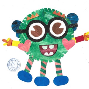 Vorm Monster papieren poppen | Leer vormen terwijl je een monstergezicht maakt | Speelgoed | Leraar Prop | Thuisonderwijs | Afdrukbaar