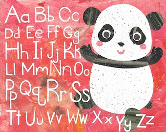 ABC Panda | Children's Room Décor | Classroom Art | Printable | by: Bri & Children