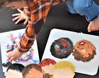 Boy Create a Face Paper Doll | Teacher Prop | Homeschool | Printable | by: Bri & Children