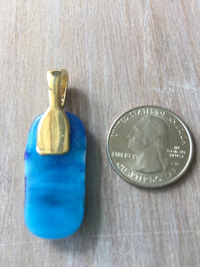 New Mexico Sky fused glass pendant