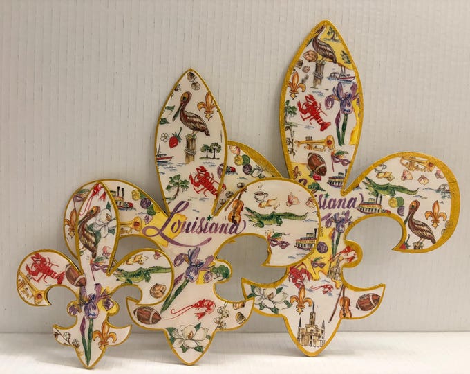 Louisiana Fleur de Lis Wall Art with Louisiana Charm