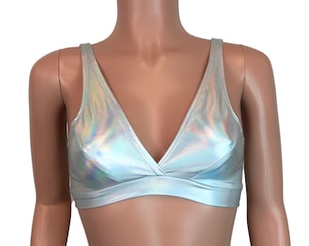 metallic bralette top