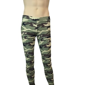 Men&#39;s Camouflage Camo Meggings or Leggings, Rave Clothing, Burning Man