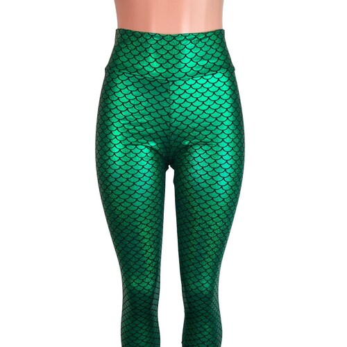 Green Mermaid Scale Holographic High 
