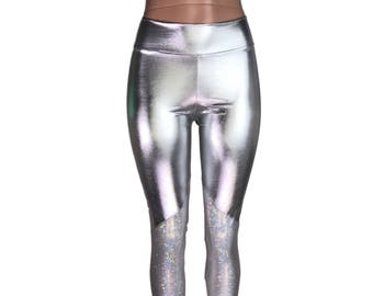 Wet Look Leggings, Spandex Shiny Leggings. Metallic Sexy Leggings