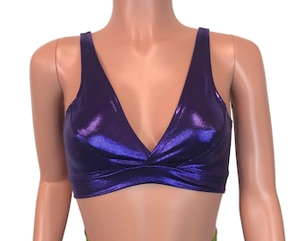 metallic bralette top