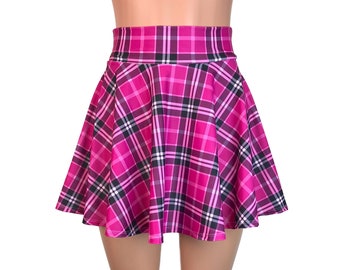 Pink plaid skirt 70s 2025