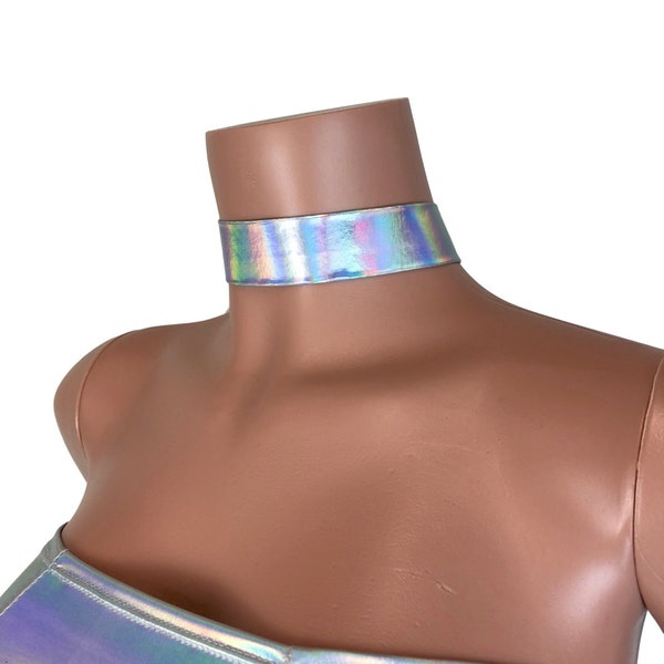 Holographic Opal Choker - Thick Holo Choker Necklace