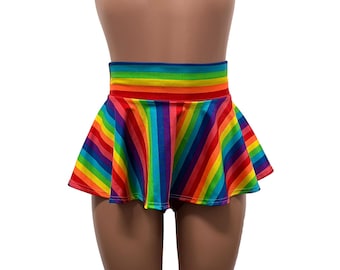 Rainbow Mini Skater Skirt 10
