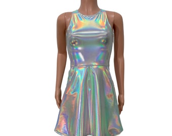 holographic plus size dress