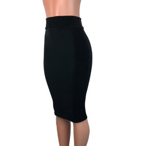 Long Pencil Skirt - Black Velvet - Bodycon Skirt - Velvet Midi Skirt