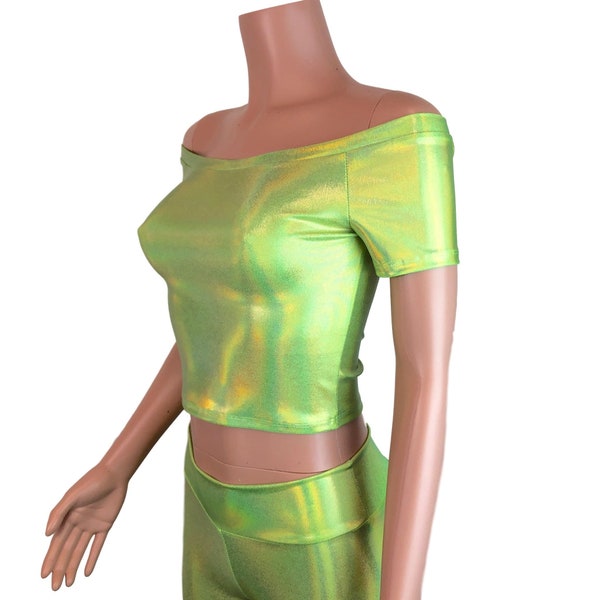 topshop lime green top