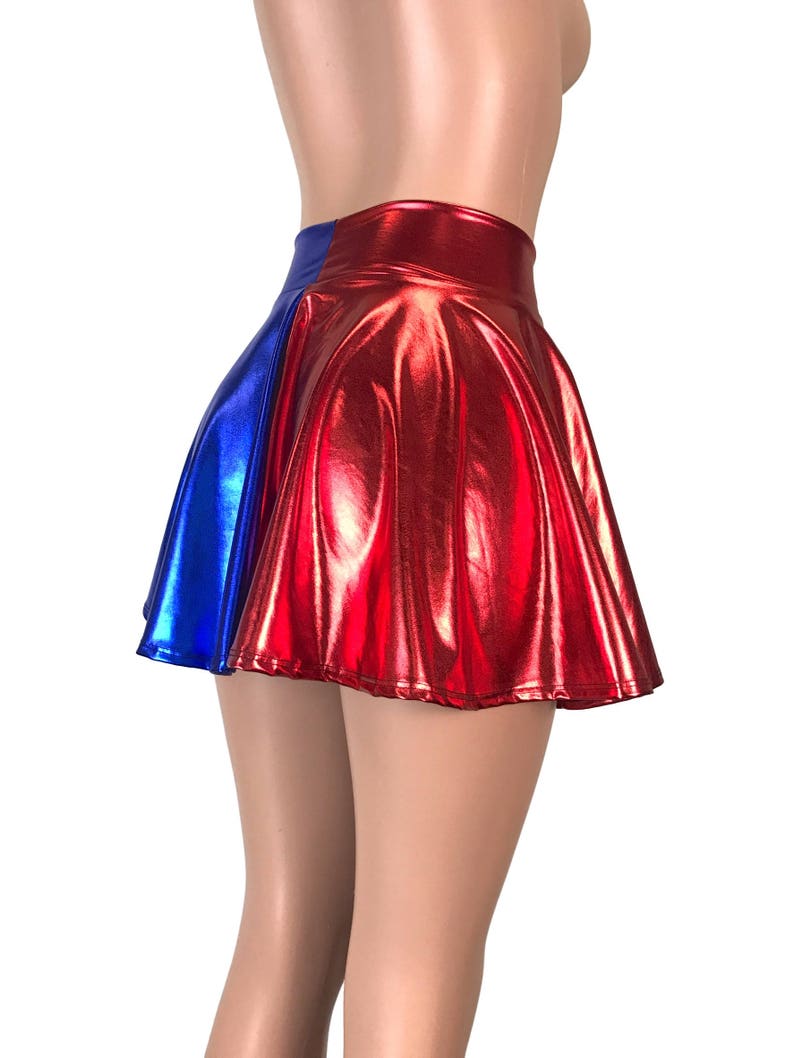 Harley Quinn Costume High Waisted Skater Skirt Clubwear Etsy