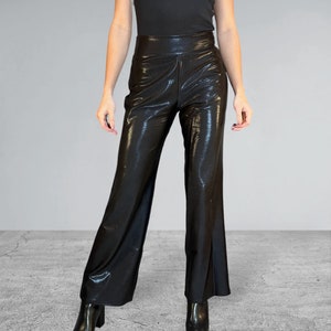 Black Mystique Wide Leg Pants - Optional Pockets - Relaxed fit Flattering Pants