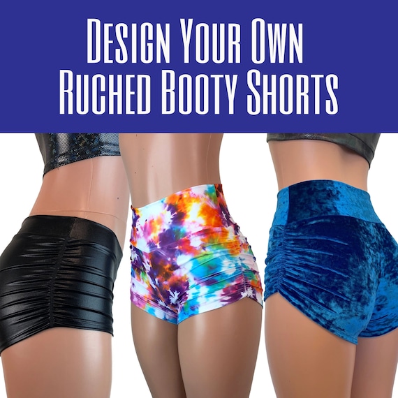 DESIGN Your Own Ruched Booty Shorts CHOOSE Your RISE Roller Derby