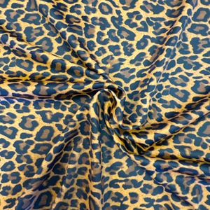 Animal Print 4-Way Stretch Spandex Cheetah or Leopard Stretch Fabric by-the-yard for Bathing Suits and Leggings
