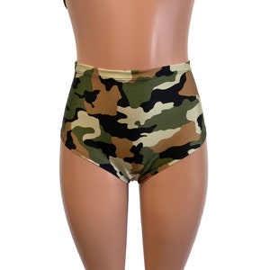 Pink & Black Camo Camouflage High Waist Leggings Pants Rave