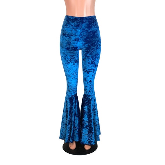 blue velvet bell bottoms