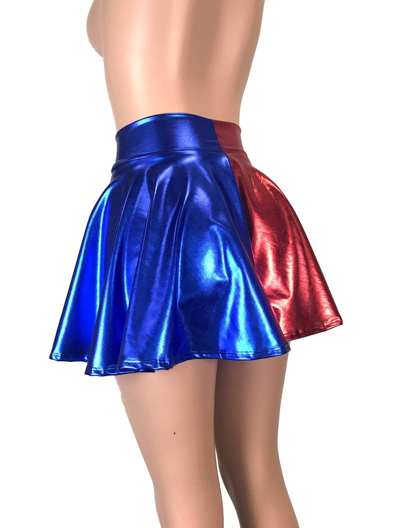 Harley Quinn Costume High Waisted Skater Skirt Clubwear Etsy