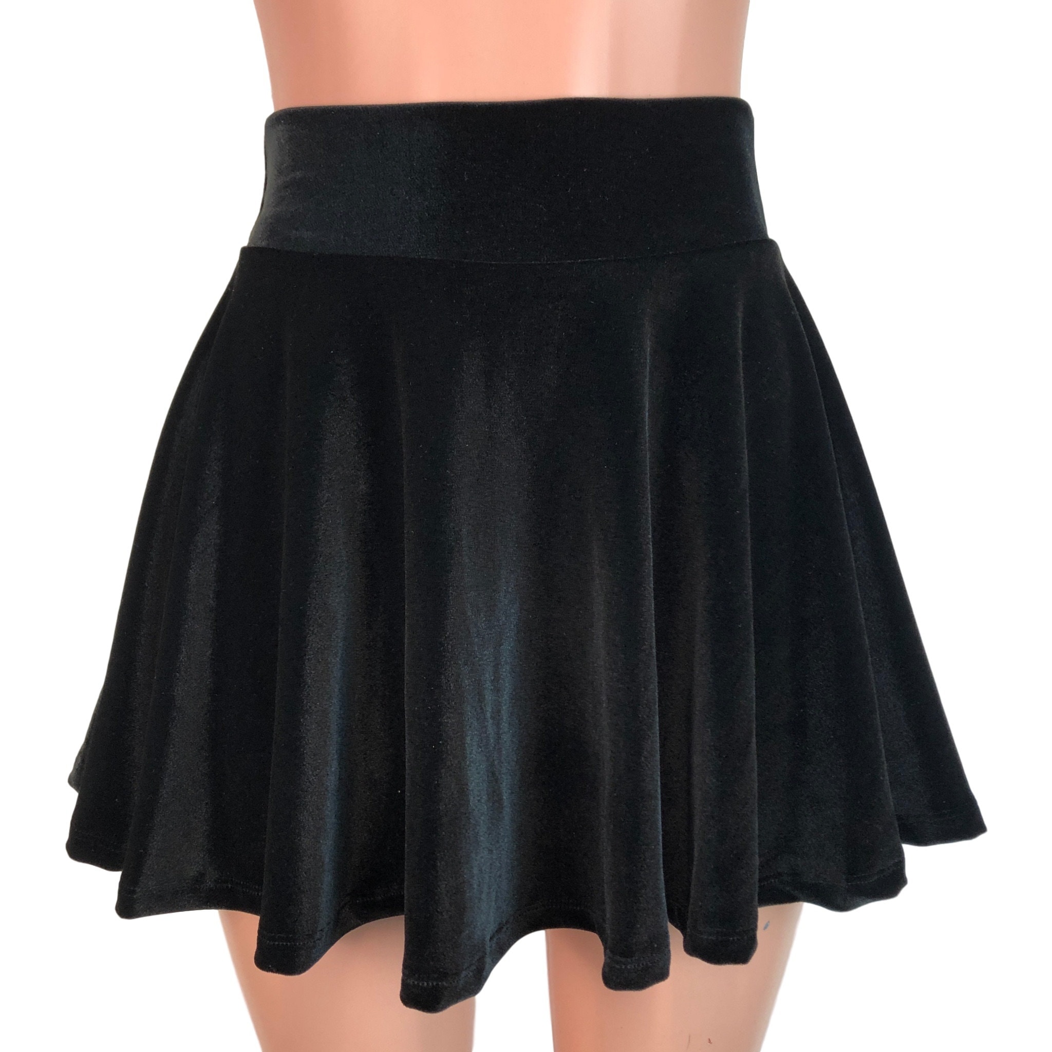 【OVERDUEFLAIR】LINK VELVET SKIRT_BLACK Last Dance Skirt