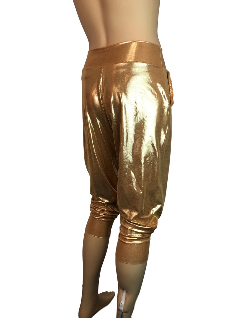 gold metallic joggers