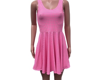 Barbie Pink and White Gingham Plaid Dress, Margot Robbie Movie 6 Piece  Outfit for Adult Halloween Costume - Etsy