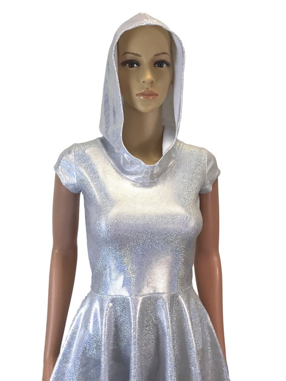 silver skater dress SPARKLY SILVER SKATER DRESS